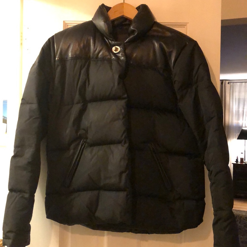 Coach Leather and Down Puffy Coat